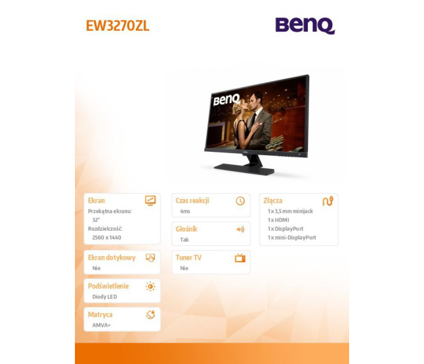 BenQ EW3270ZL czarny - 358098 - zdjęcie 14